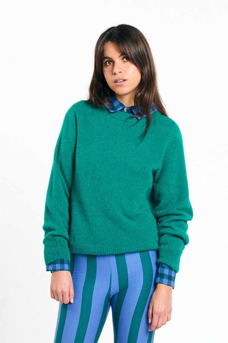Suite13Lab Babol Jumper Emerald Damen Sweater Strickpullover grün